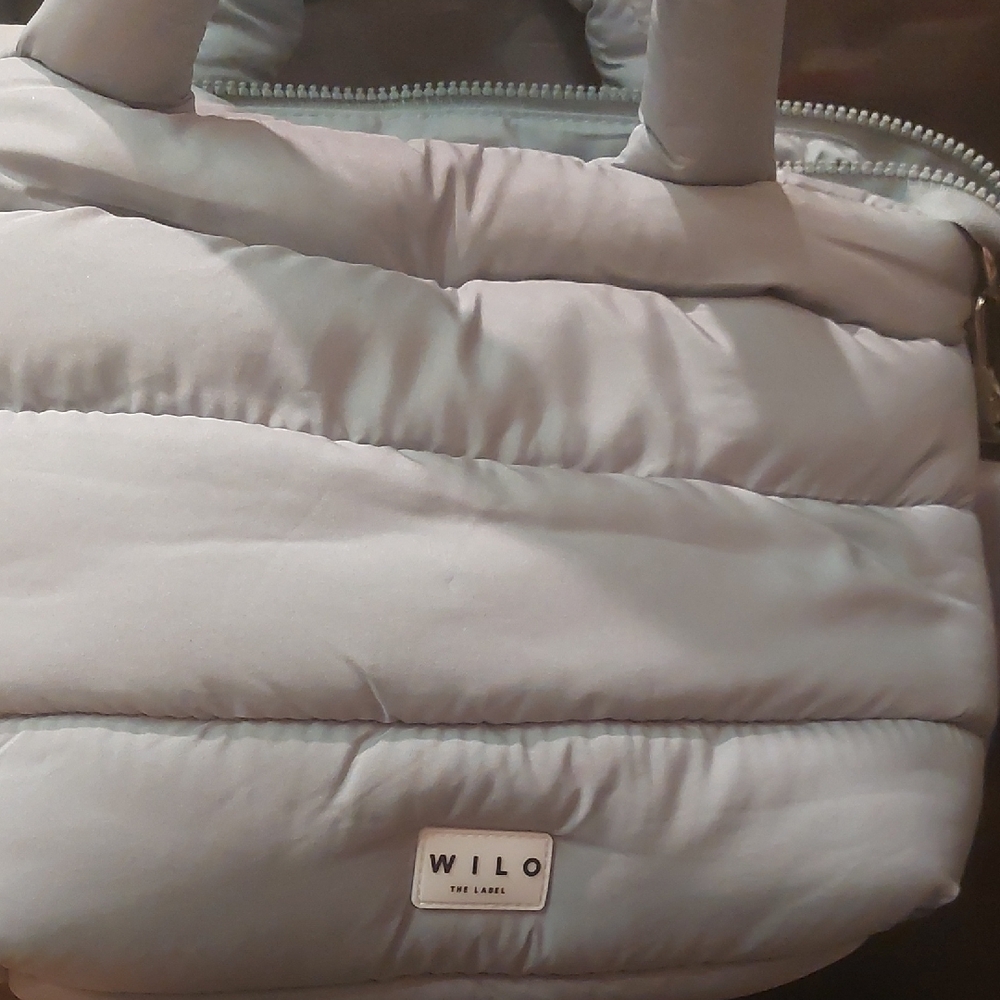 Wilo Women's Stylish Light Gray Puffer Tote